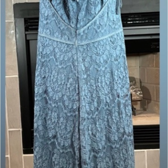 Suzanne Betro Blue Lace Cap Sleeve Dress 3X - Picture 4 of 8